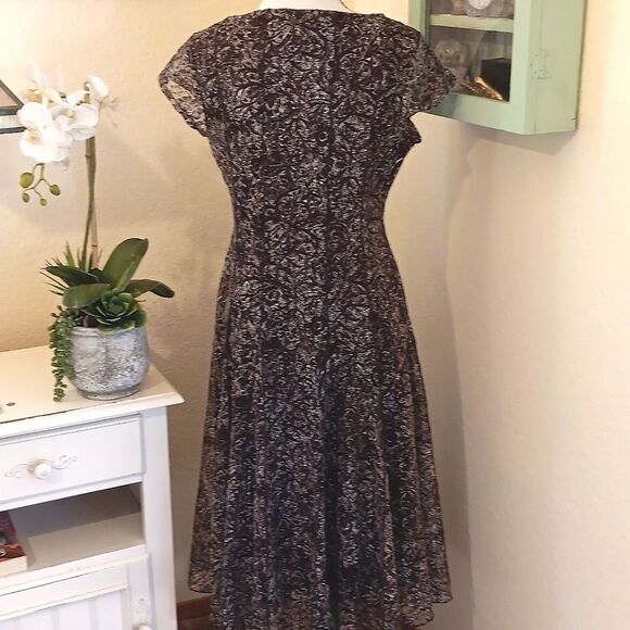 Coldwater Creek Chocolate Brown Floral Dress - Picture 5 of 11